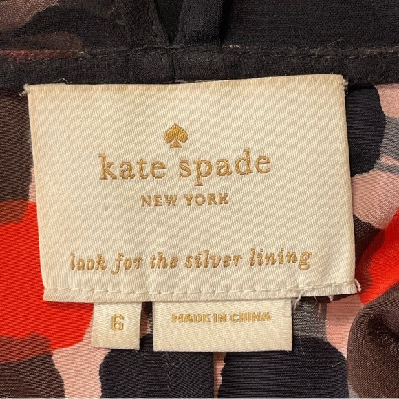 KATE SPADE Zaza Check Silk A-Line Semi Sheer Dress - Picture 8 of 9